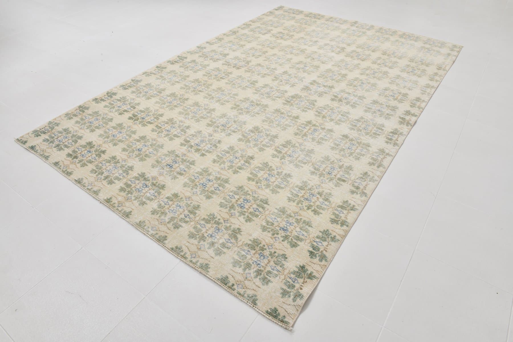 Rug 197x306 cm, beige, wool, 1960s - 219420