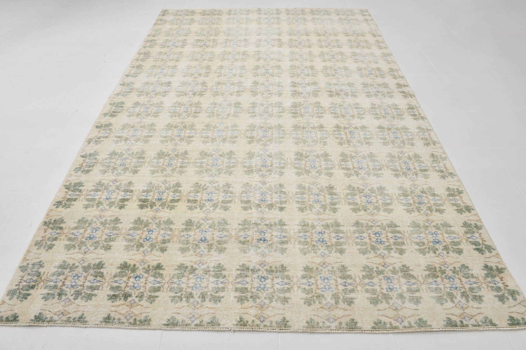 Rug 197x306 cm, beige, wool, 1960s - 219421