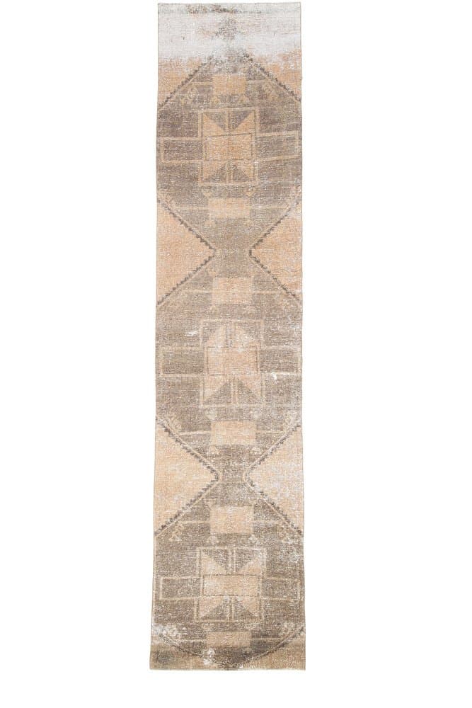 Runner Rug 410x92 cm, beige, wool, Turkey, 1960s. - 219368