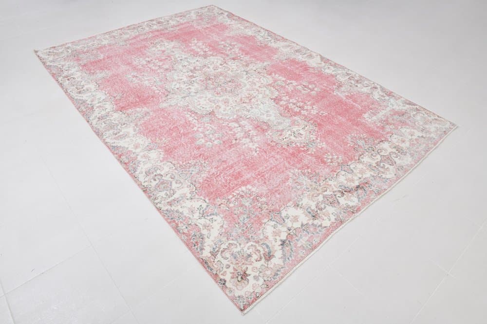Rug 305x206 cm, pink, wool, Turkey, 1970s. - 219306