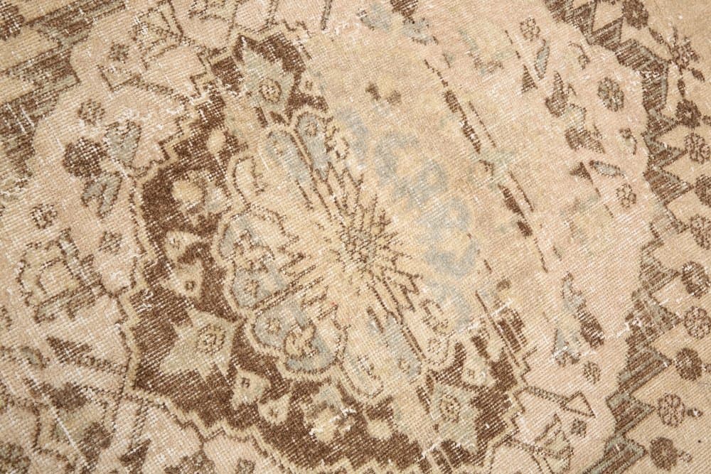 Runner Rug 379x90 cm, beige, wool, Turkey, 1960s. - 219276