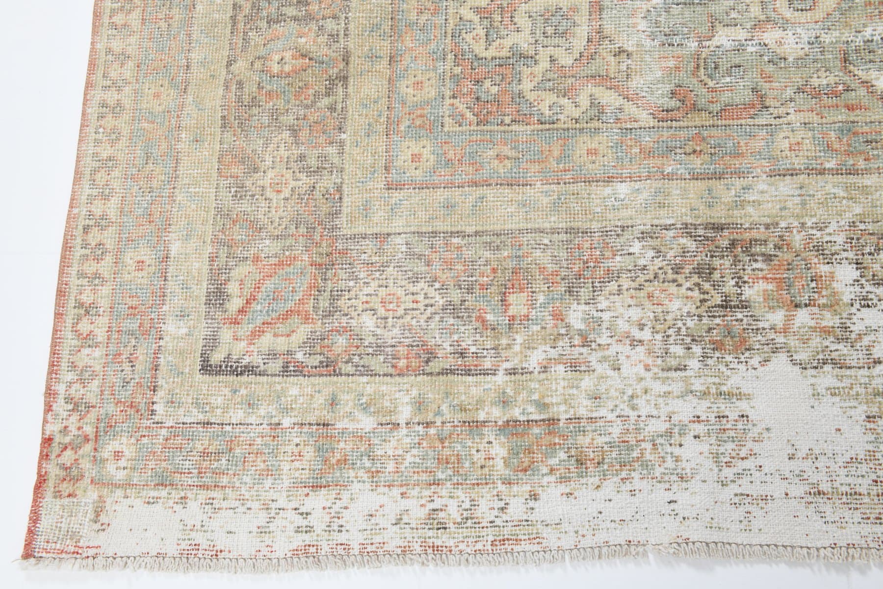 Dywan 357x284 cm, beżowy, wełna, Turcja, lata 60. - 219251