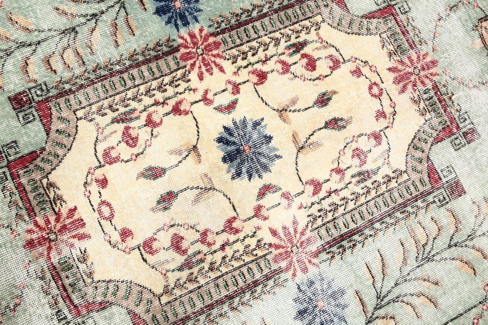 Dywan 215x335 cm, czerwony, zielony, wełna, Turcja, lata 60. - 219220