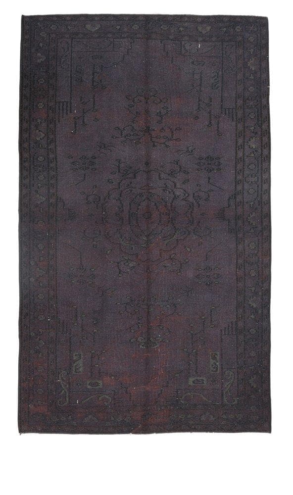 Dywan 230x140 cm, bordowy, wełna, Turcja, lata 60. - WYMIARY