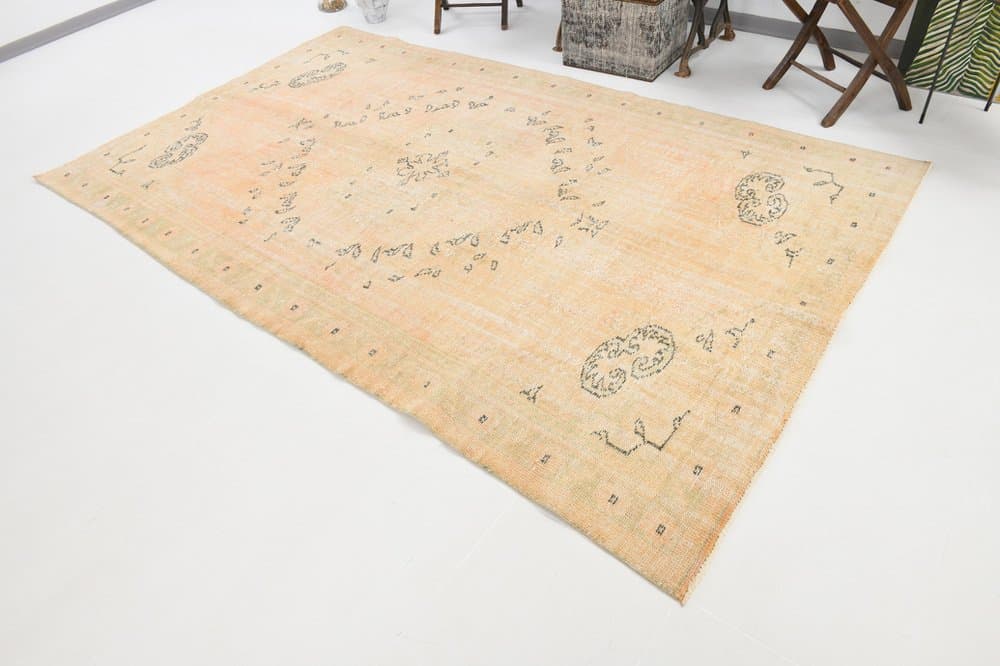 Dywan 185x310 cm, pomarańczowy, wełna, Turcja, lata 60. - 219084