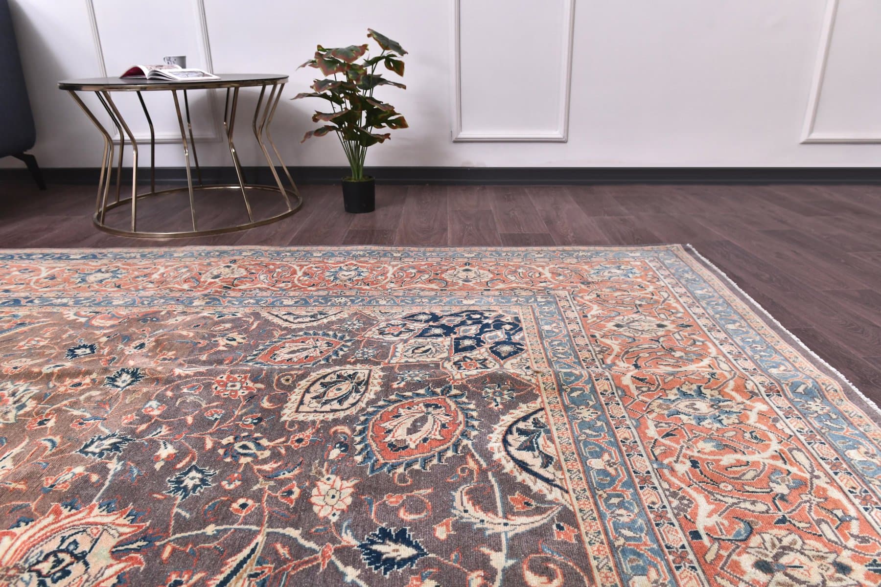 Dywan 413x309 cm, czerwony, wełna, Turcja, lata 60. - 219042