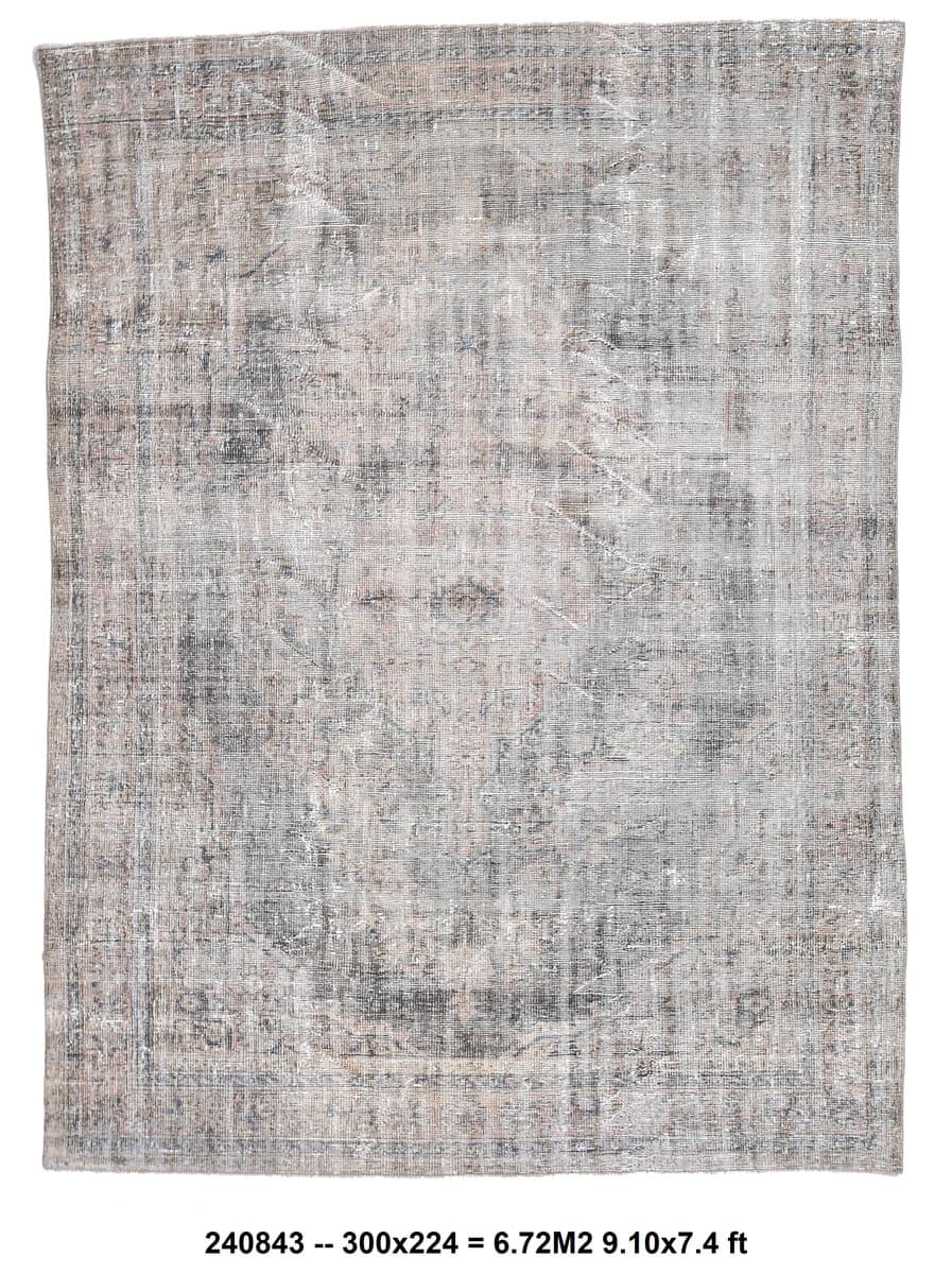 Dywan 300x224 cm, szary, wełna, Turcja, lata 60. - 219007