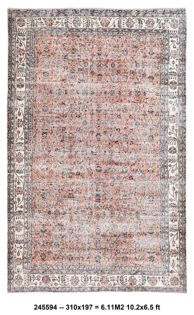 Dywan 197x310 cm, czerwony, wełna, Turcja, lata 60. - 218952