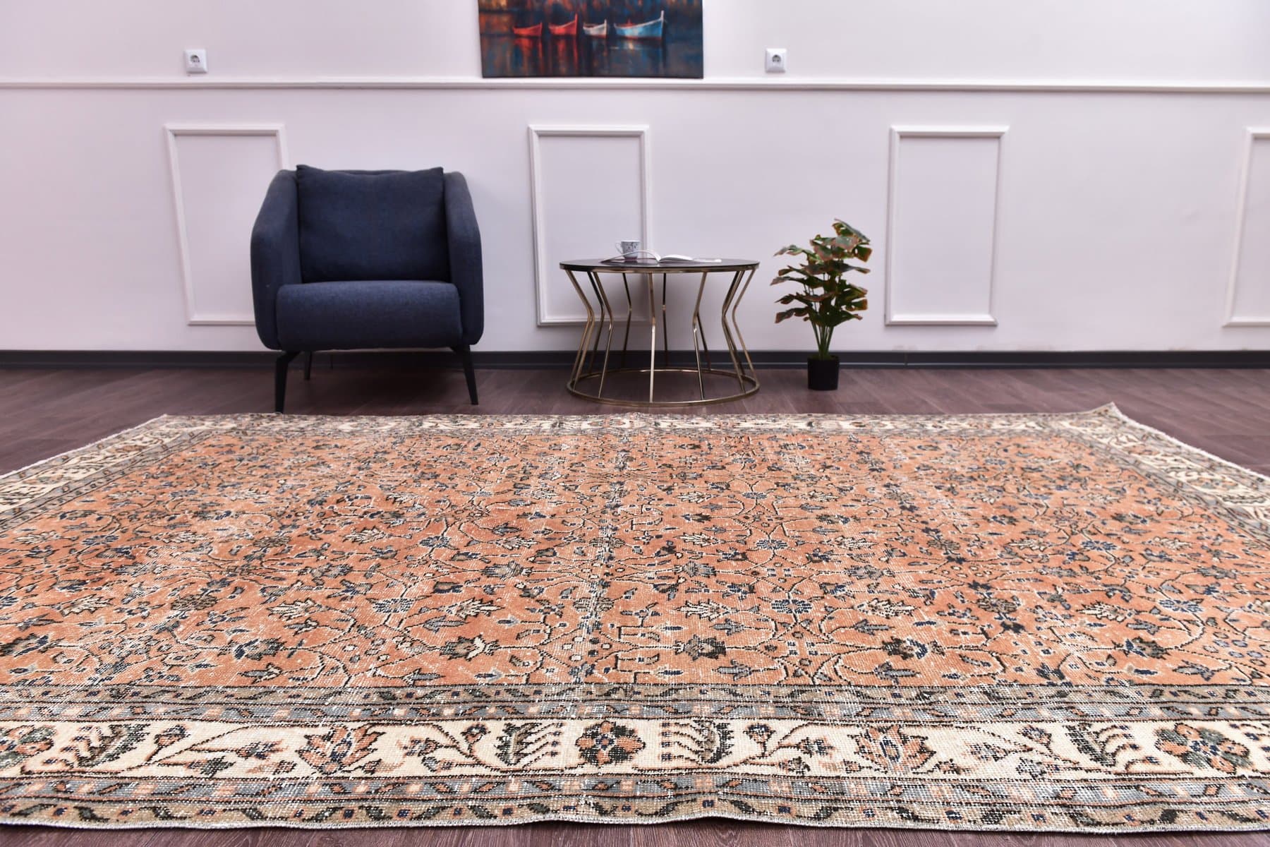 Dywan 197x310 cm, czerwony, wełna, Turcja, lata 60. - 218954