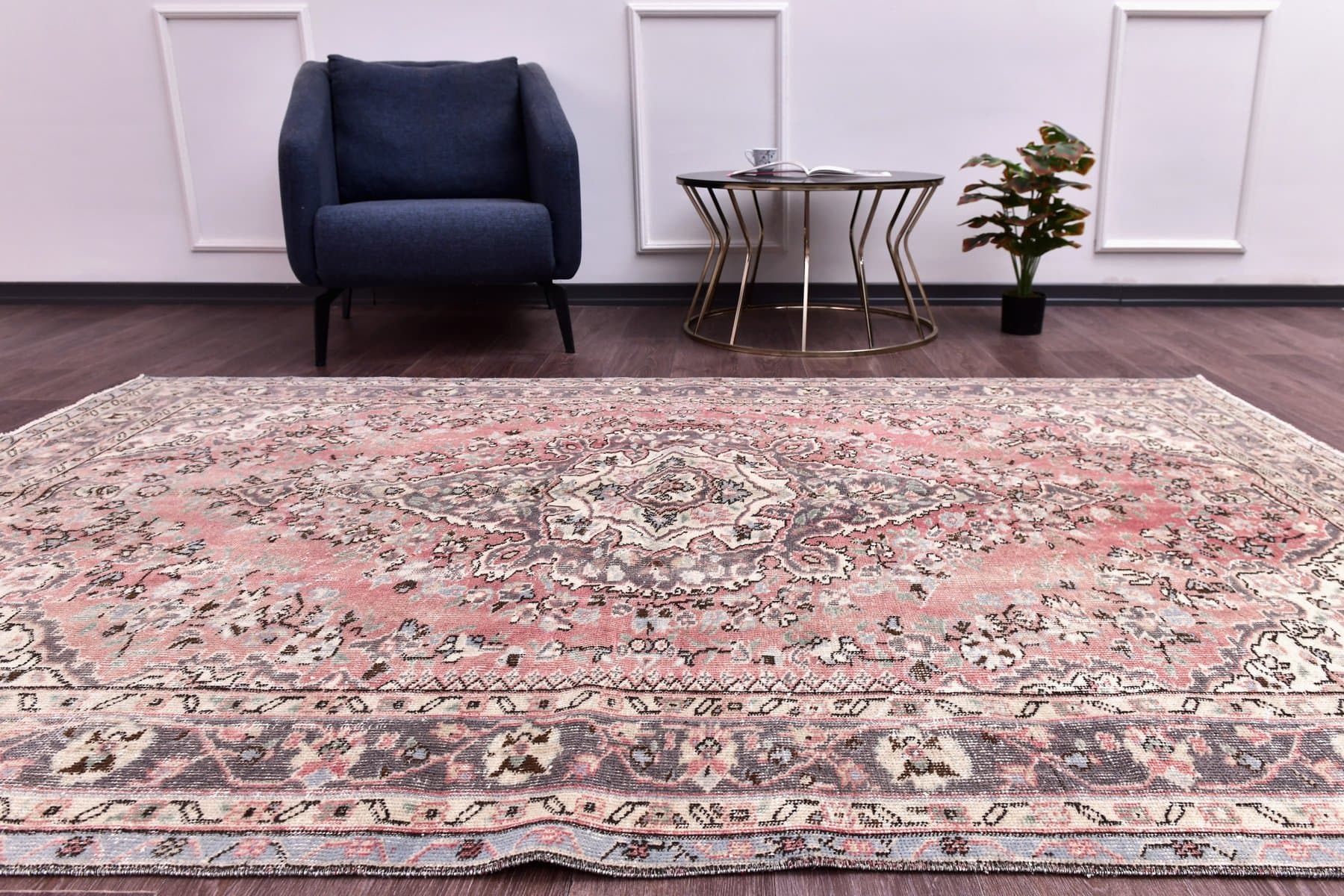 Dywan 252x168 cm, czerwony, wełna, Turcja, lata 60. - 218916