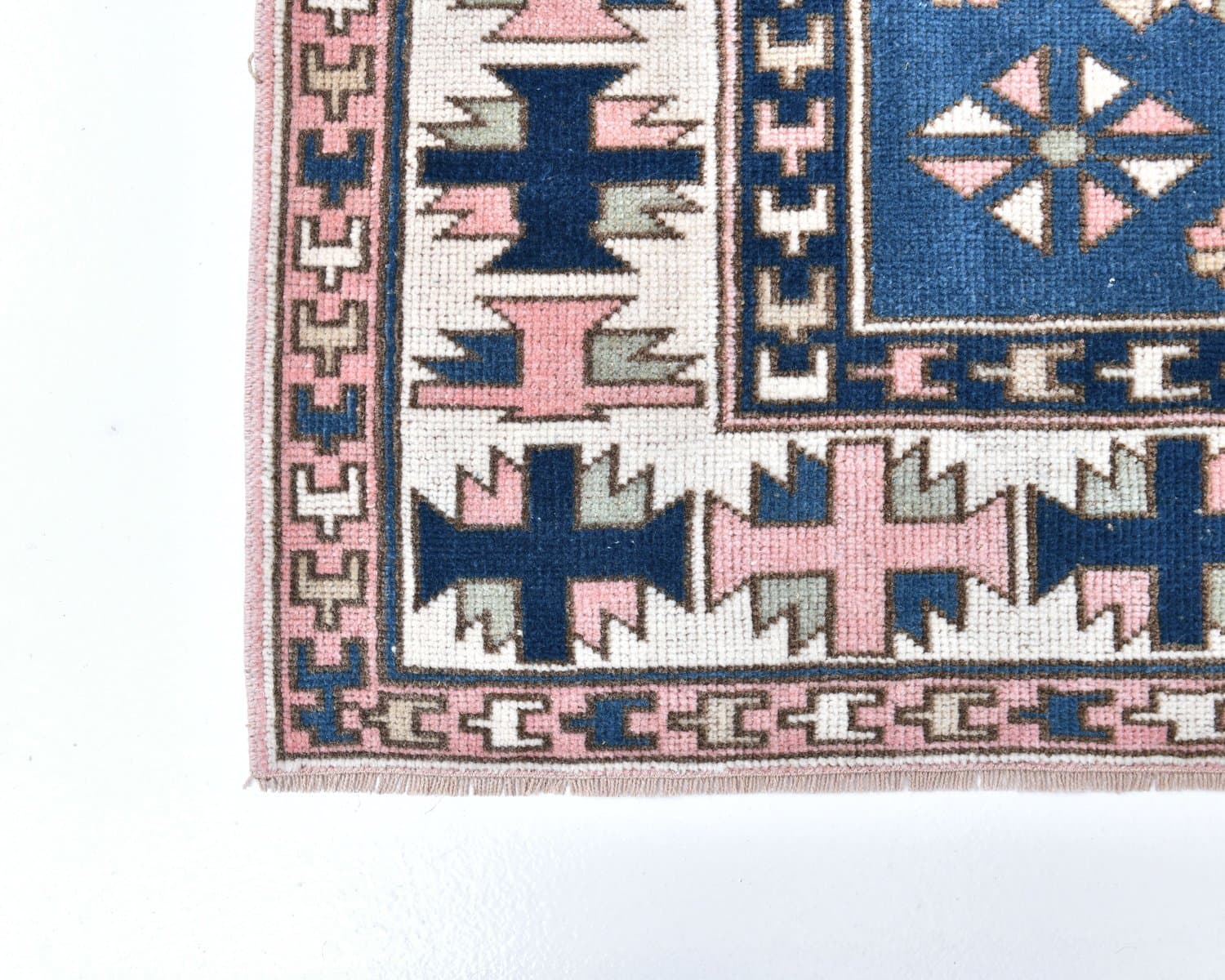 Dywan 252x183 cm, niebieski, czerwony, wełna, Turcja, lata 70. - 218910