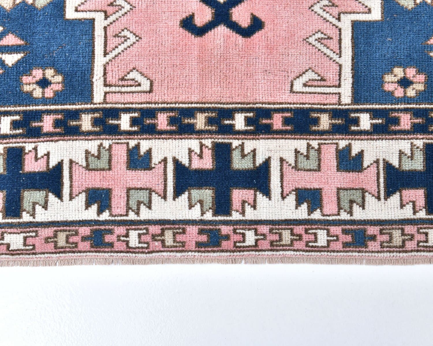 Dywan 252x183 cm, niebieski, czerwony, wełna, Turcja, lata 70. - 218900