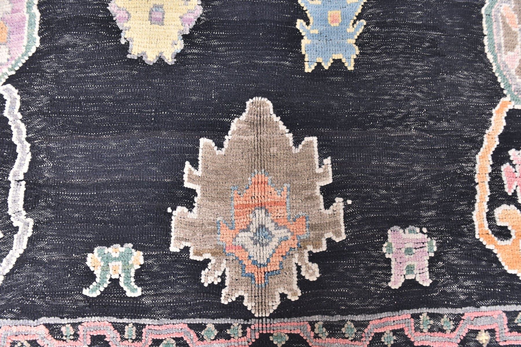 Dywan 425x330 cm, granatowy, wełna, Turcja, lata 70. - 218881