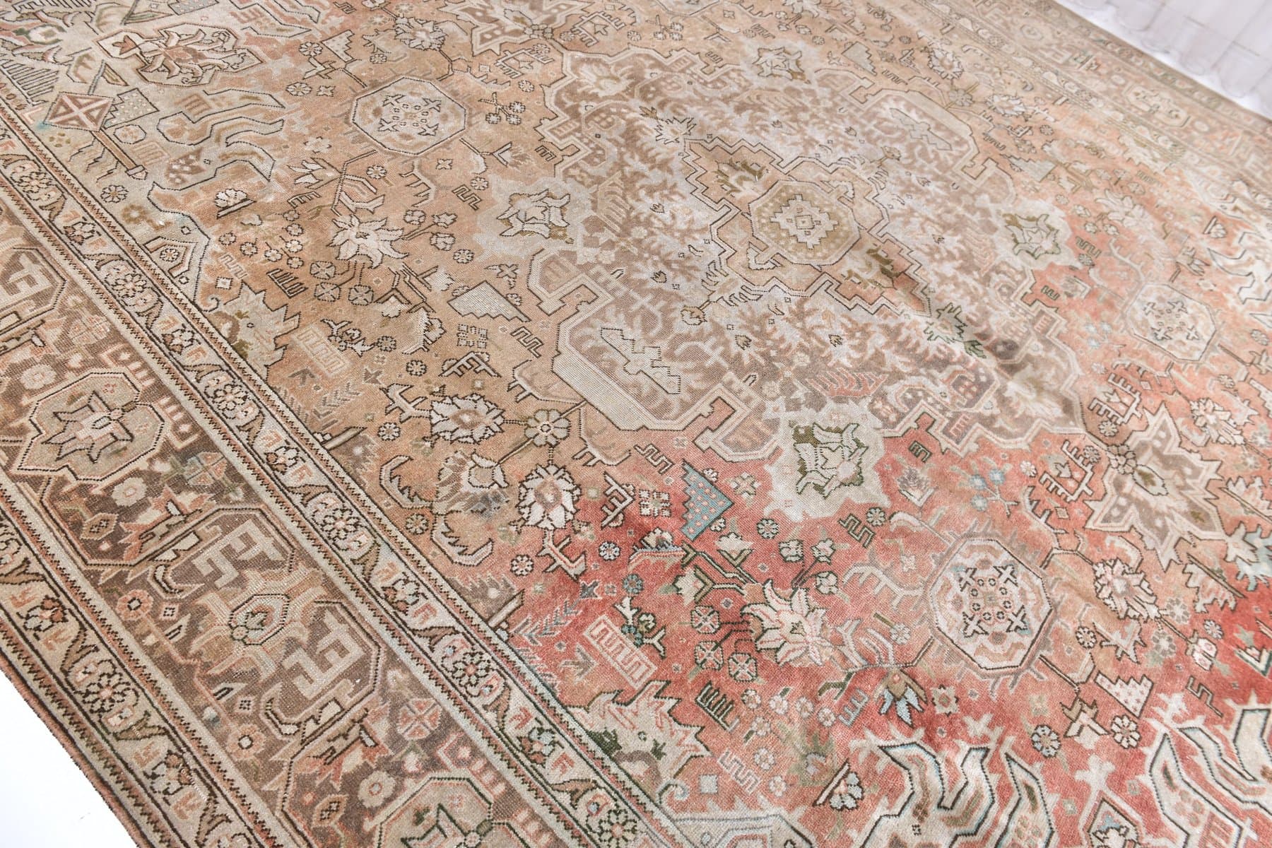 Dywan 380x305 cm, czerwony, wełna, Turcja, lata 70. - 218866