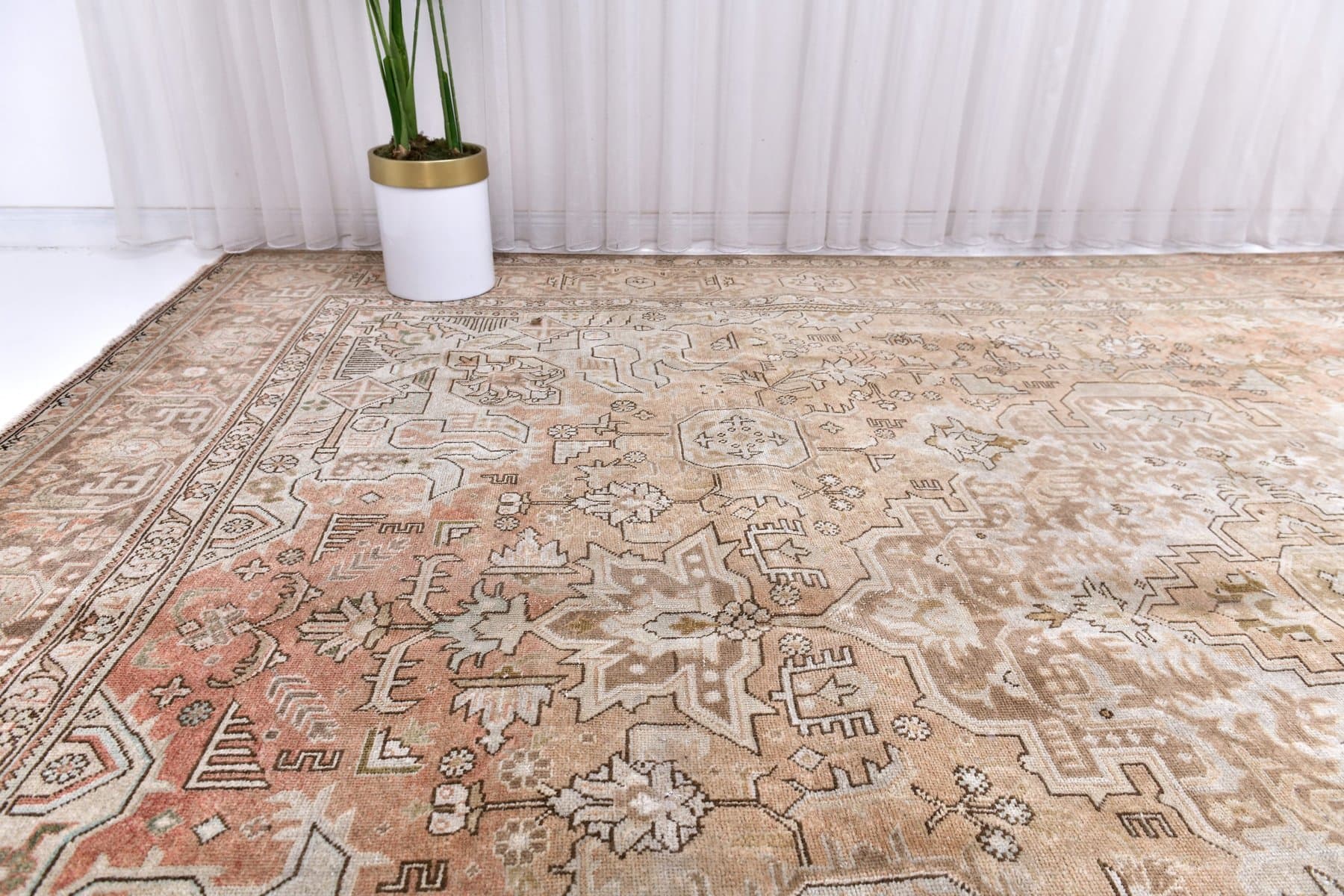 Dywan 380x305 cm, czerwony, wełna, Turcja, lata 70. - 218871