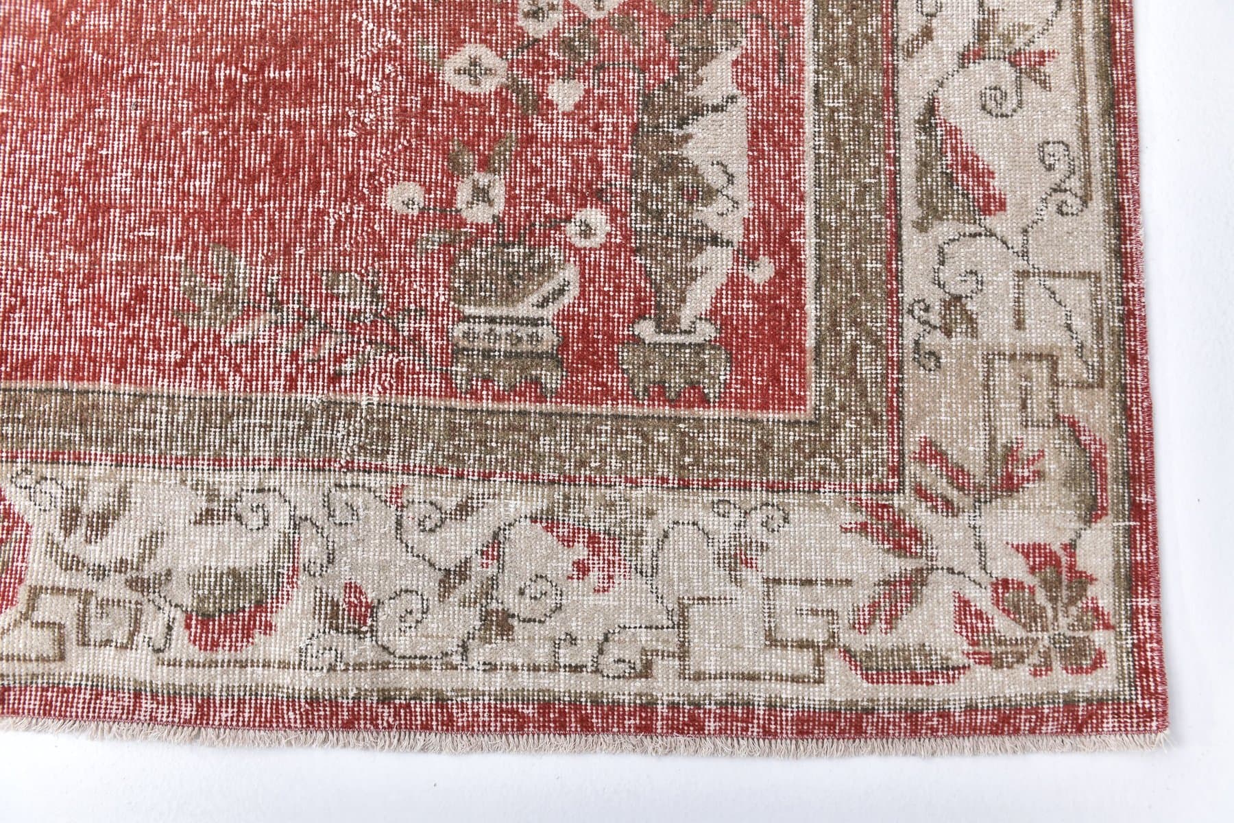 Dywan 203x309 cm, czerwony, wełna, Turcja, lata 60. - 218833