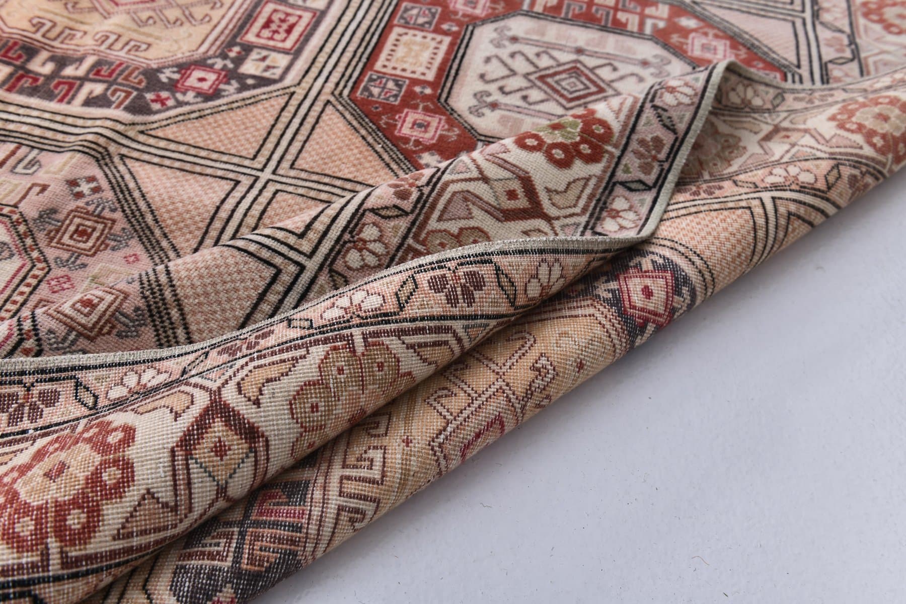 Dywan 193x285 cm, brązowy, wełna, Turcja, lata 70. - 218812