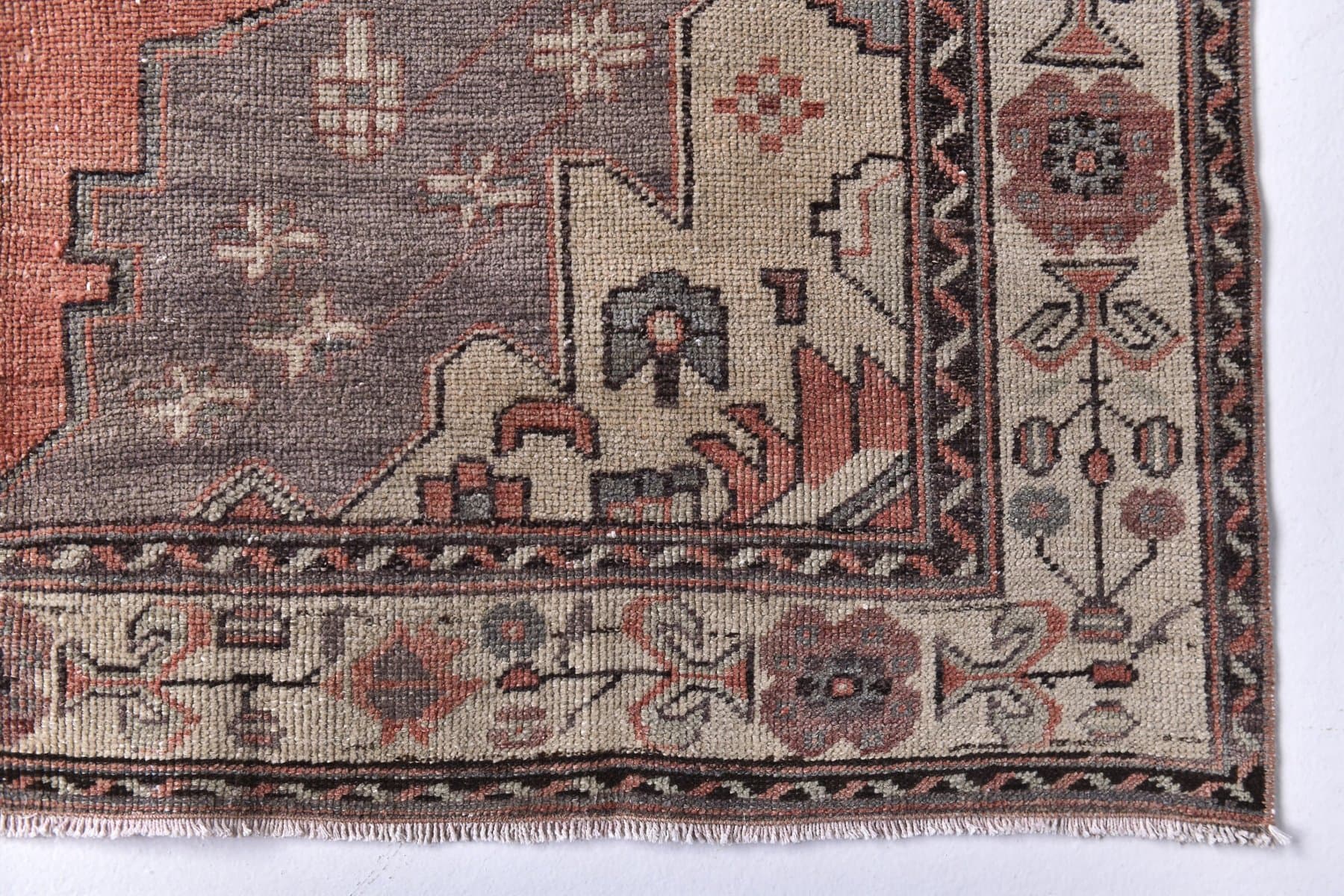 Dywan 301x150 cm, różowy, wełna, Turcja, lata 70. - 218794