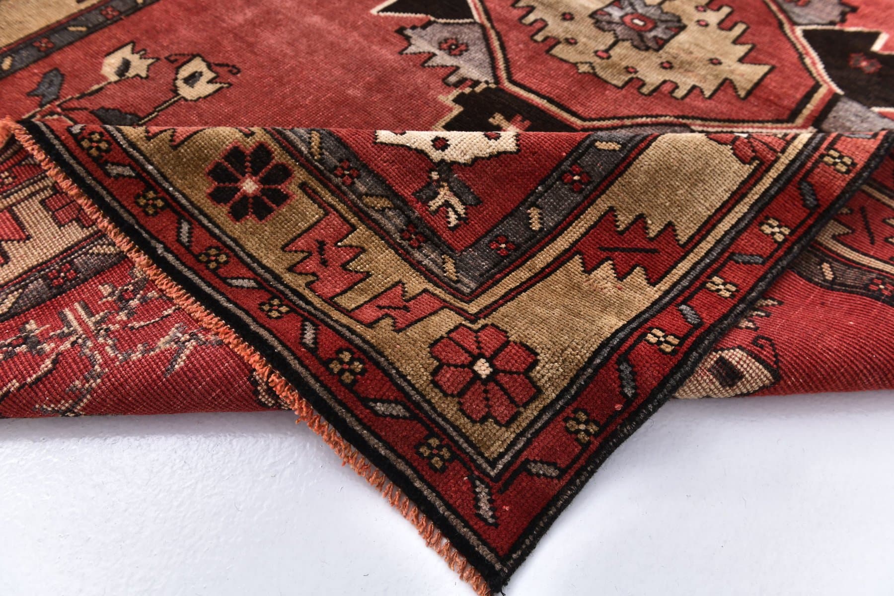 Dywan 127x382 cm, czerwony, wełna, Turcja, lata 70. - 218785