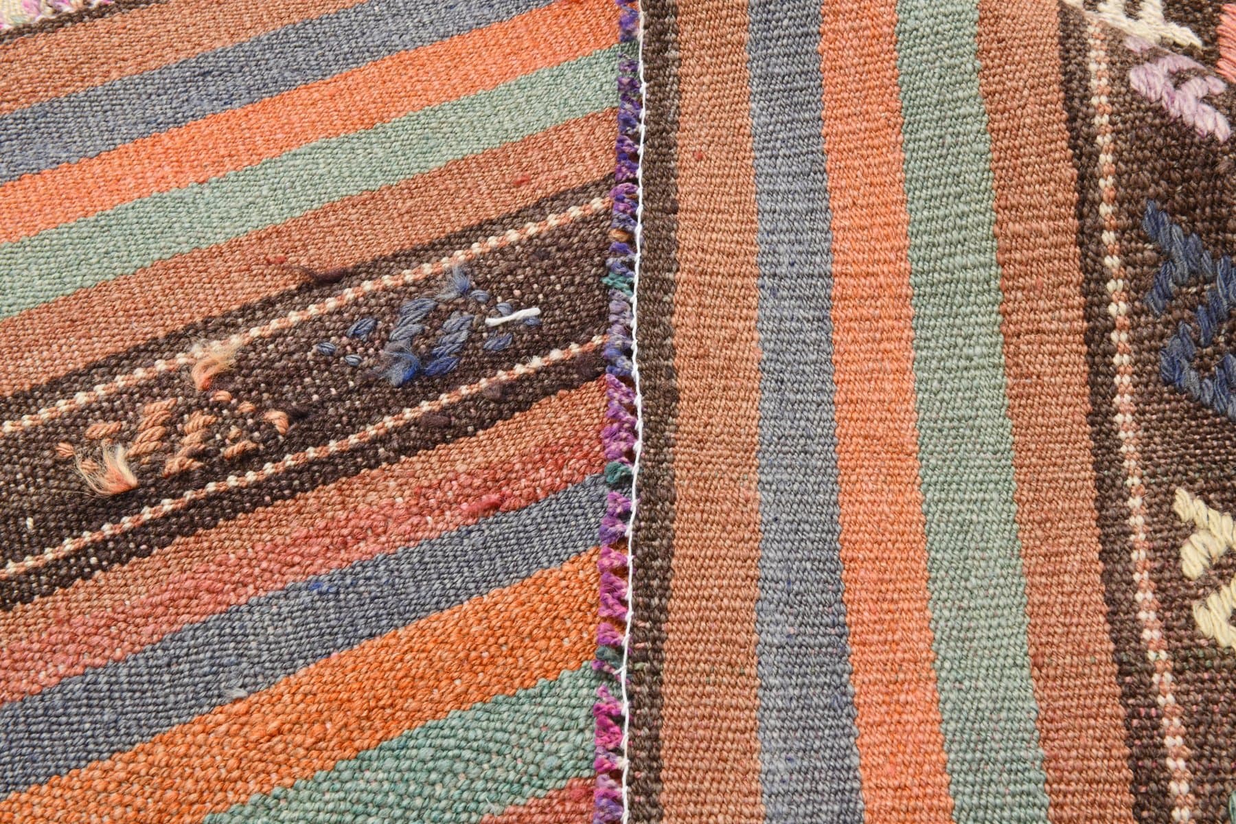 Kilim 170x245 cm, beżowy, wełna, Turcja, lata 60. - 218596