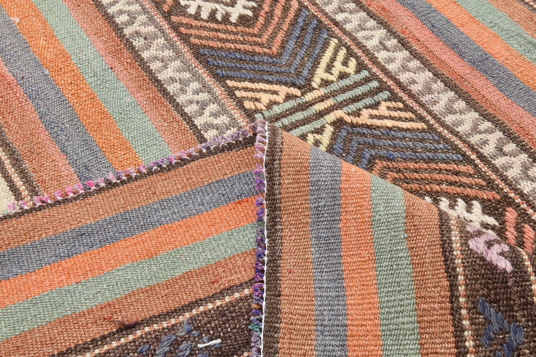 Kilim 170x245 cm, beżowy, wełna, Turcja, lata 60. - 218595