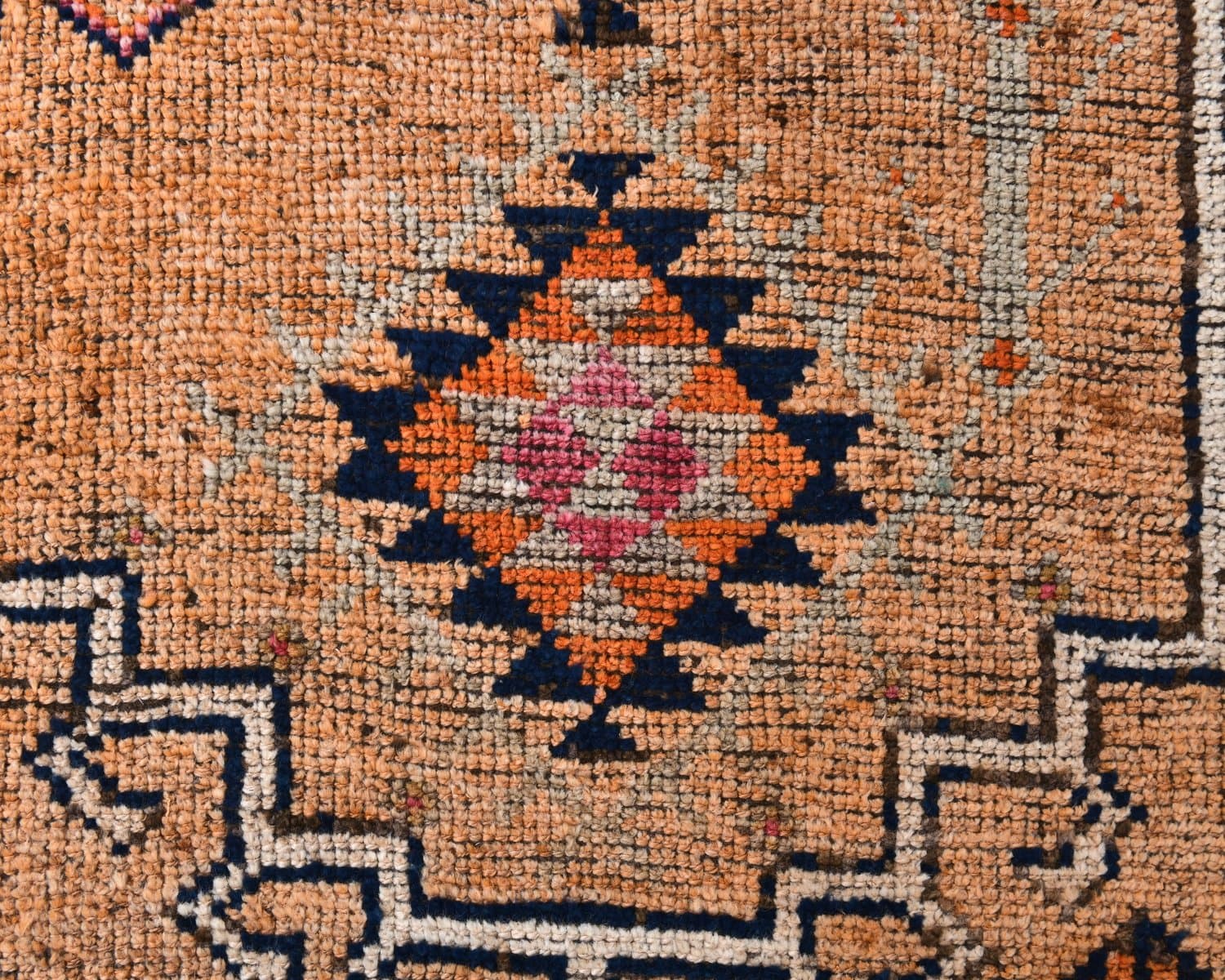 Chodnik 92x410 cm, brązowy, wełna, lata 70. - 218504