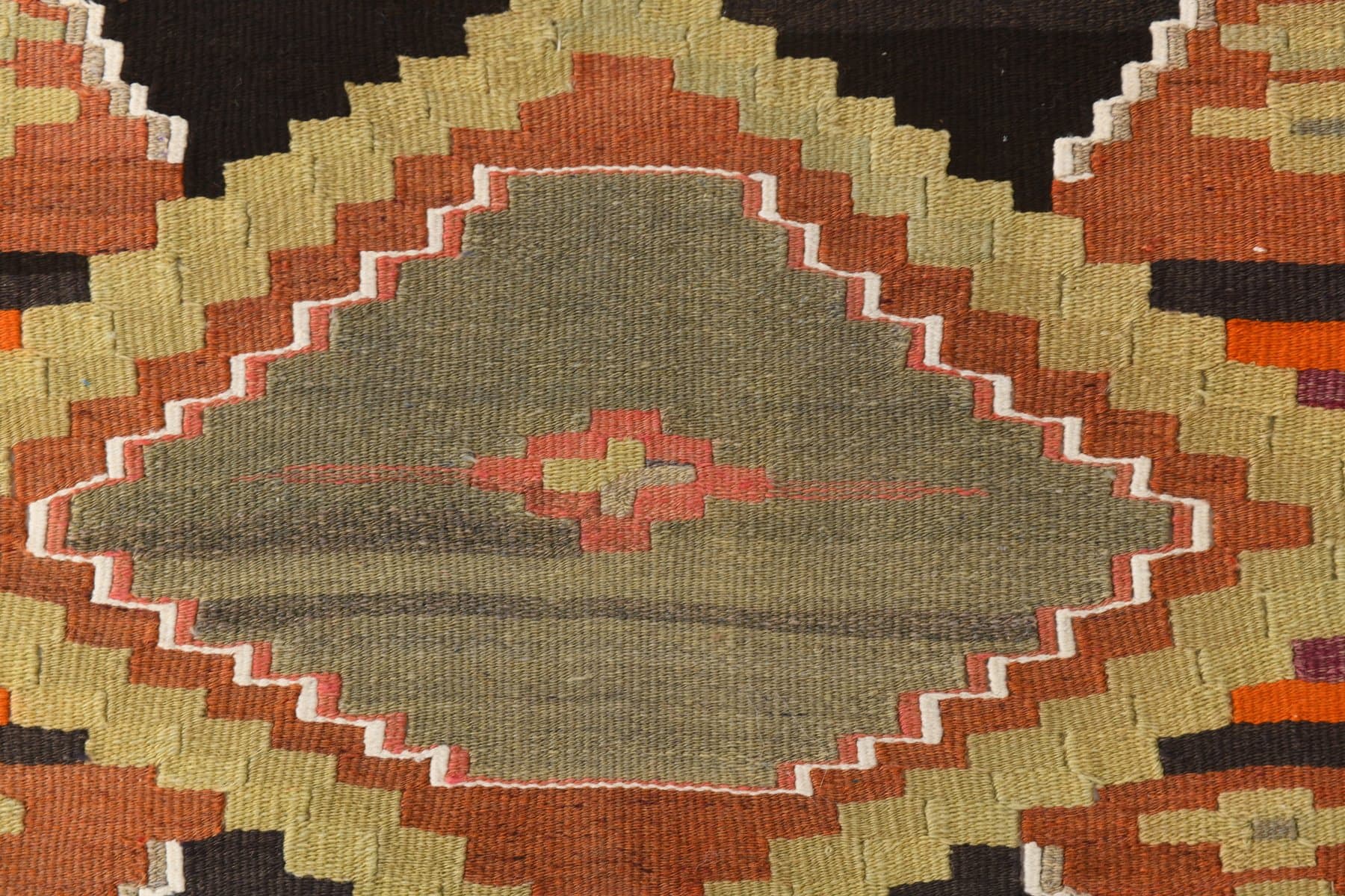 Kilim 86x427 cm, czerwony, wełna, Turcja, lata 70. - 218404