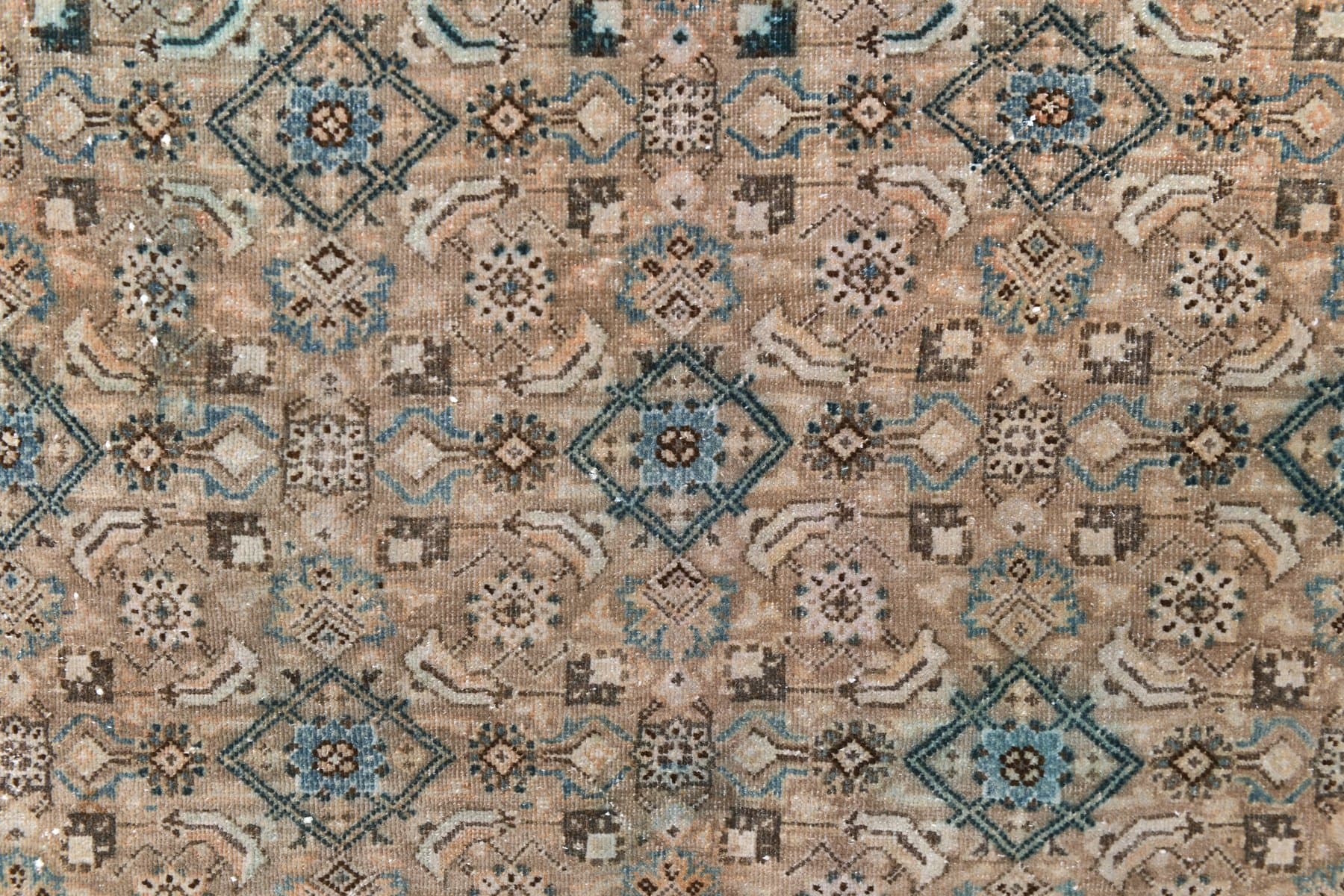 Dywan 382x278 cm, beżowy, zielony, wełna, lata 60. - 218354