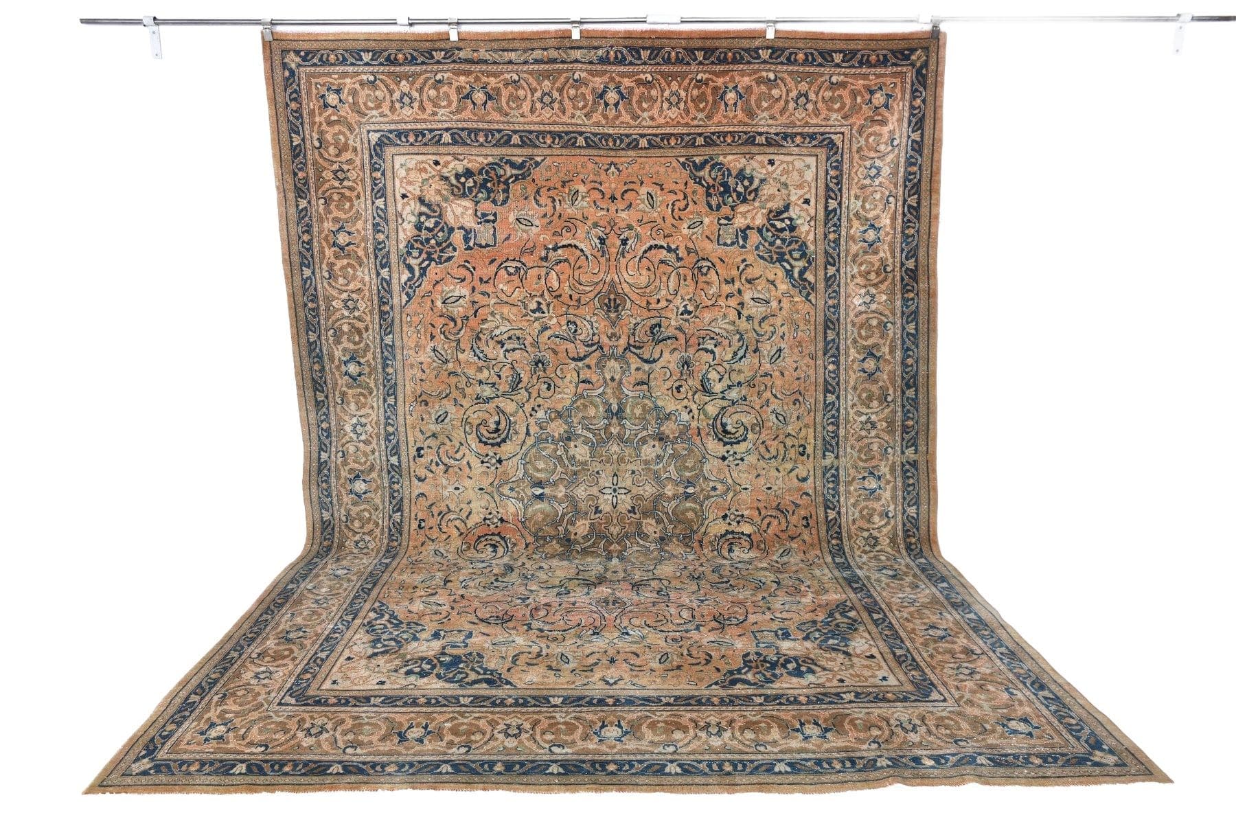 Dywan 380x275 cm, czerwony, wełna, lata 70.