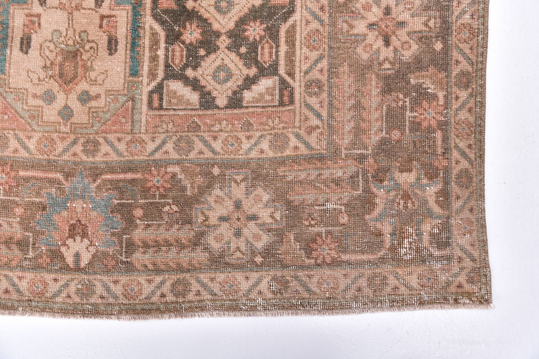 Dywan 387x293 cm, różowy, wełna, lata 60. - 219679