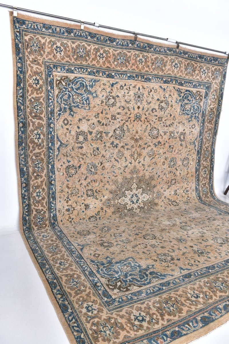 Dywan 391x298 cm, beżowy, wełna, lata 60. - 219662