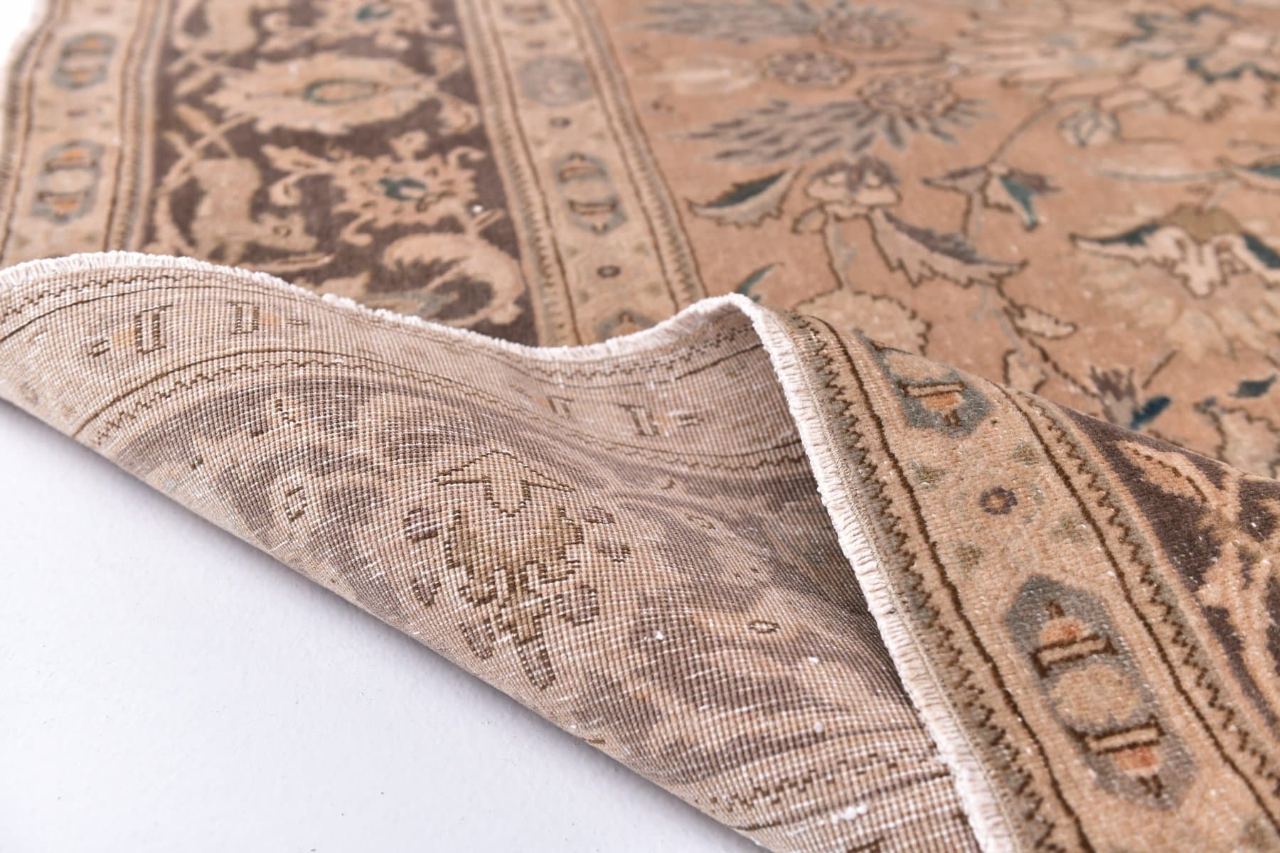 Dywan 380x295 cm, brązowy, wełna, Turcja, lata 60. - 219660