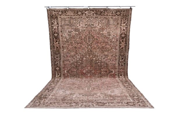 Dywan 381x242 cm, brązowy, wełna, lata 70.