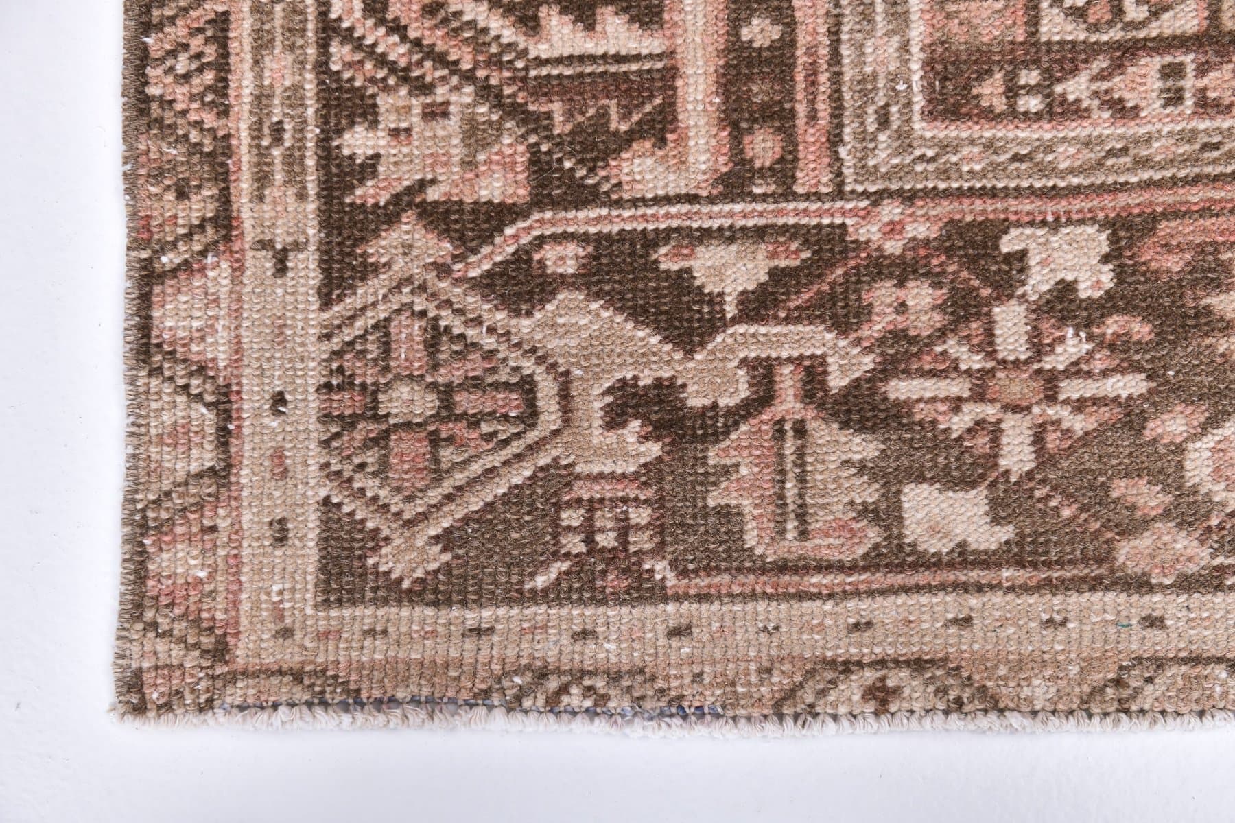 Dywan 381x242 cm, brązowy, wełna, lata 70. - 218281