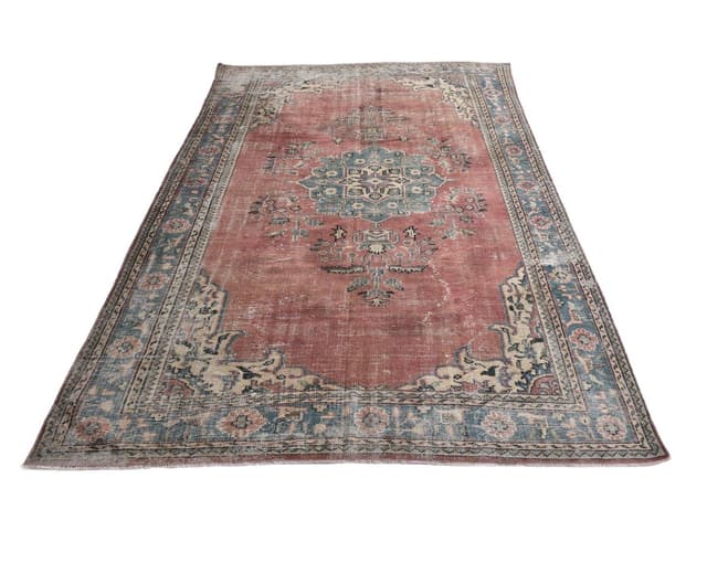 Dywan 333x211 cm, czerwony, wełna, Turcja, lata 70. - WYMIARY