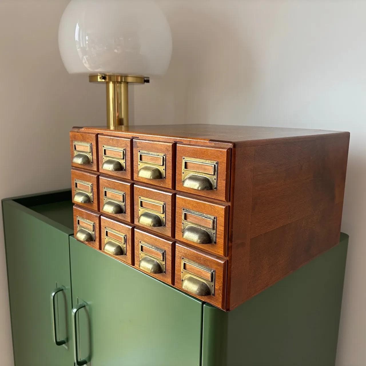 Organizer, sklejka brązowa, Niemcy, lata 50. - 15738