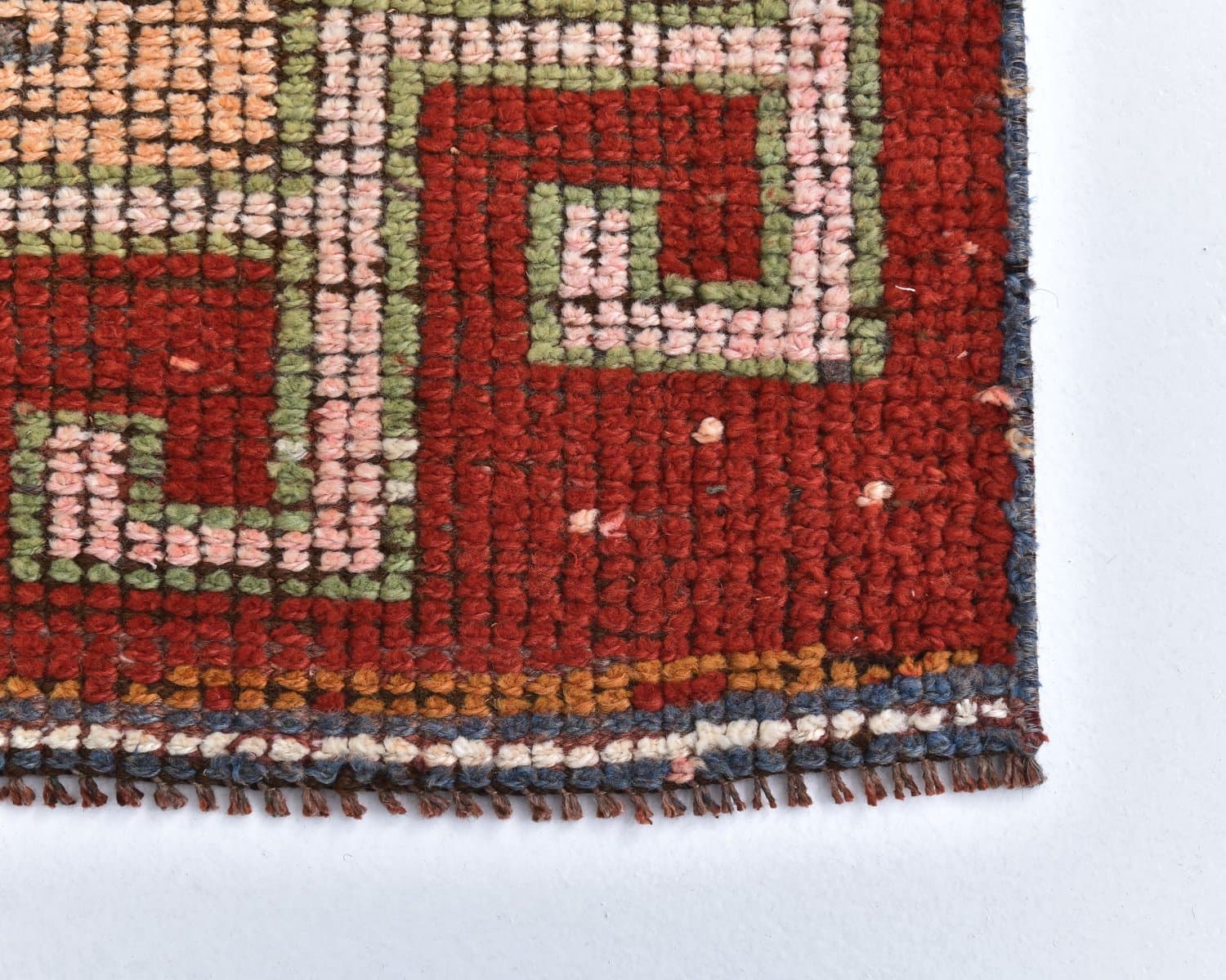 Chodnik 301x84 cm, czerwony, wełna, lata 70. - 218215