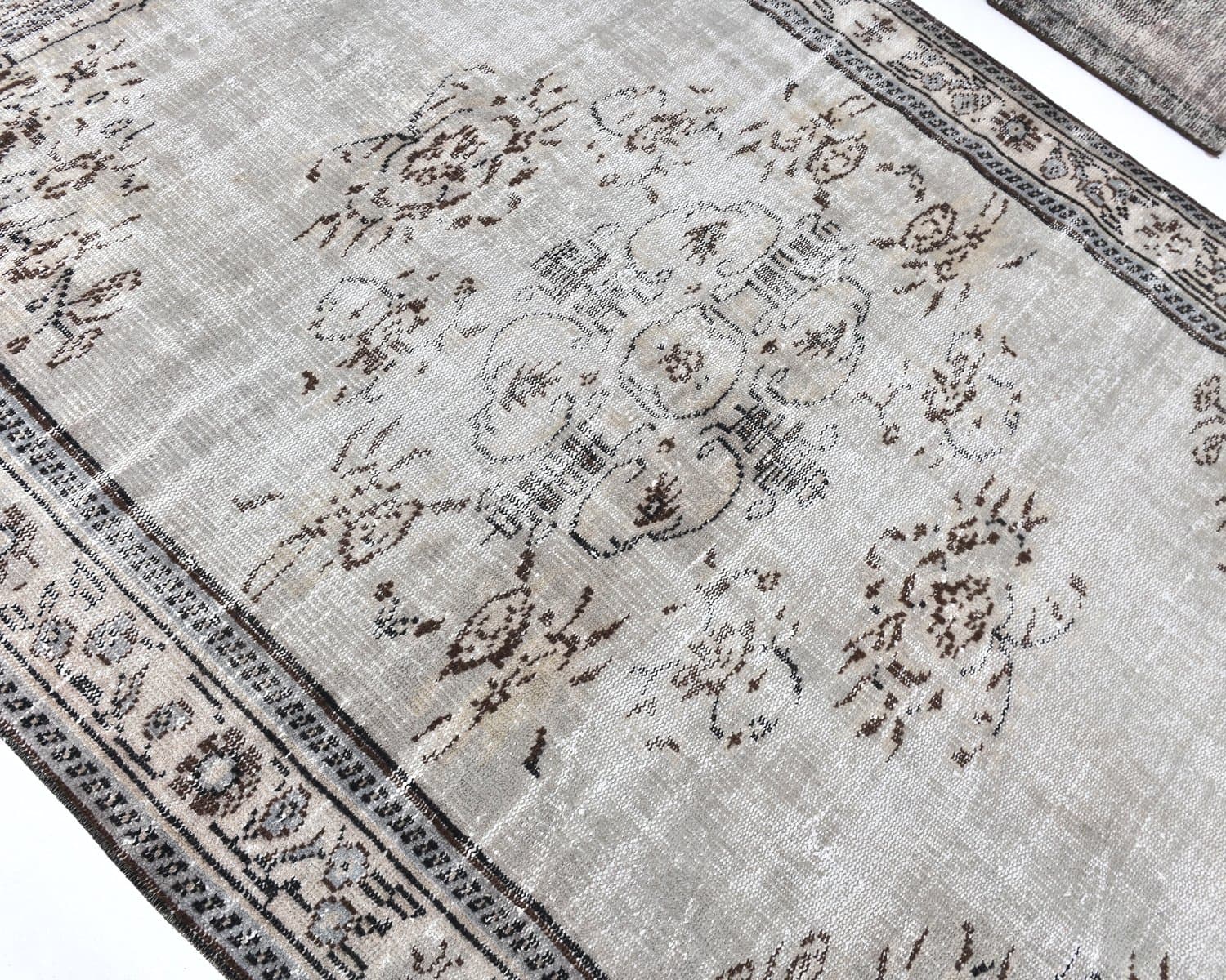 Dywan 235x166 cm, szary, wełna, Turcja, lata 70. - 218167