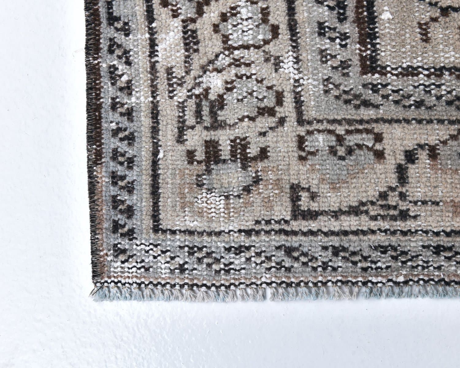 Dywan 235x166 cm, szary, wełna, Turcja, lata 70. - 218171