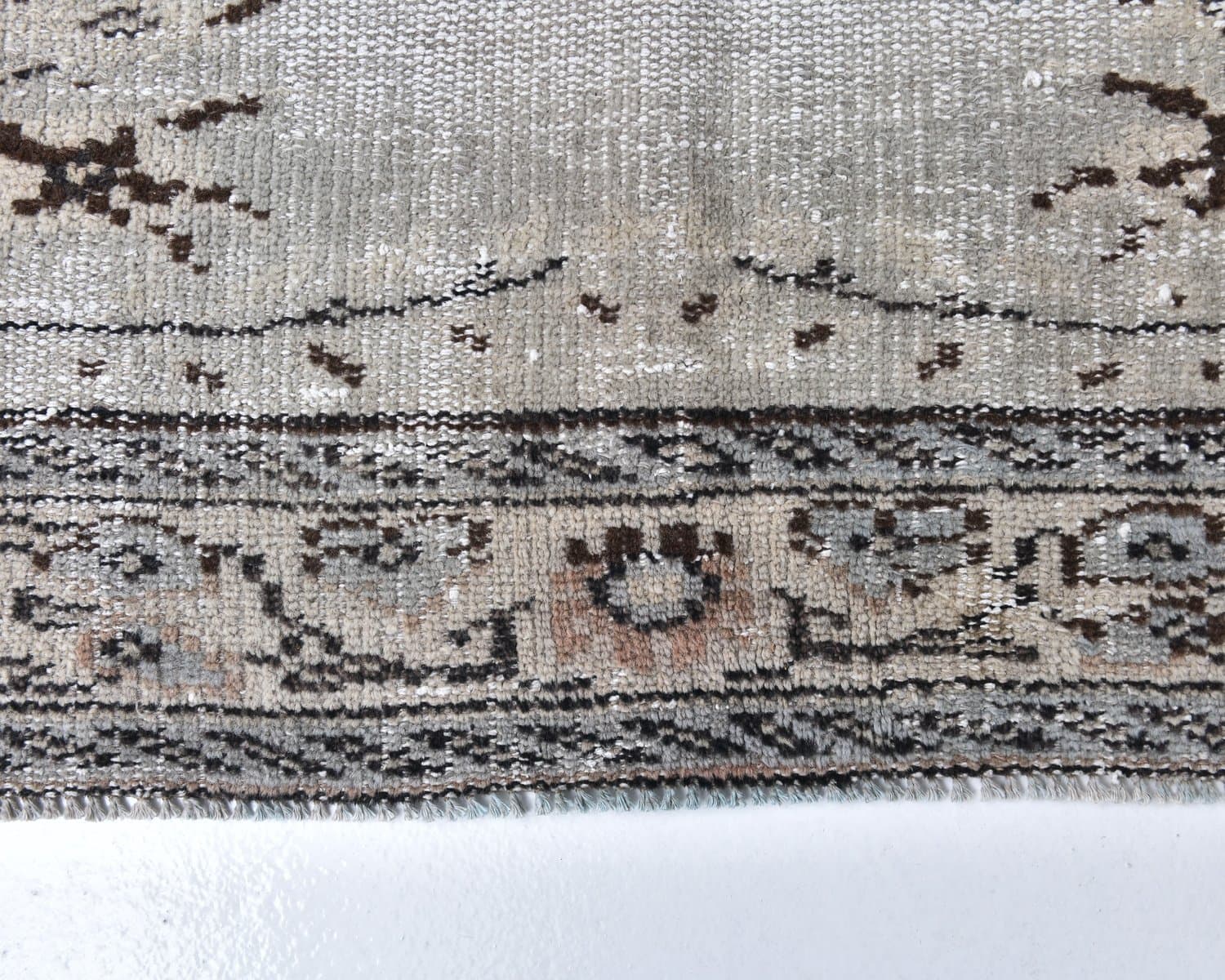 Dywan 235x166 cm, szary, wełna, Turcja, lata 70. - 218172