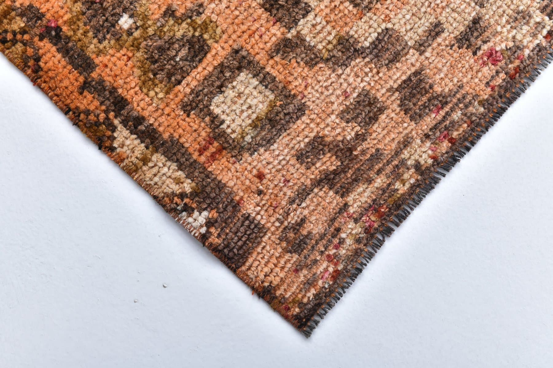 Chodnik 85x280 cm, czerwony, wełna, lata 70. - 218148