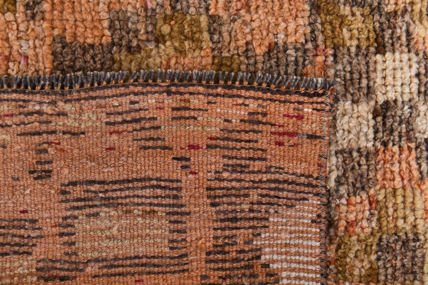 Chodnik 85x280 cm, czerwony, wełna, lata 70. - 218140