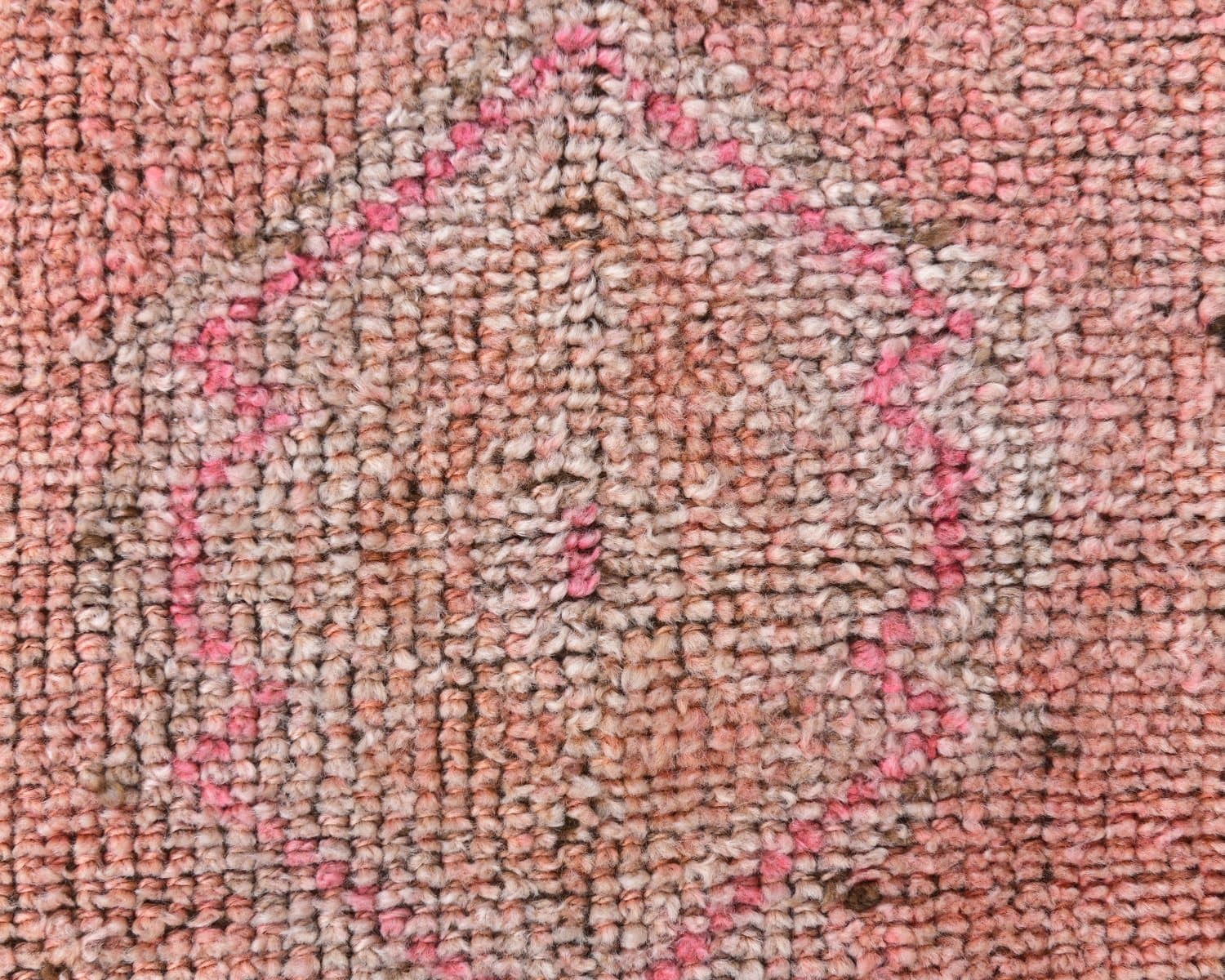 Chodnik 289x85 cm, czerwony, beżowy, wełna, lata 70. - 218131