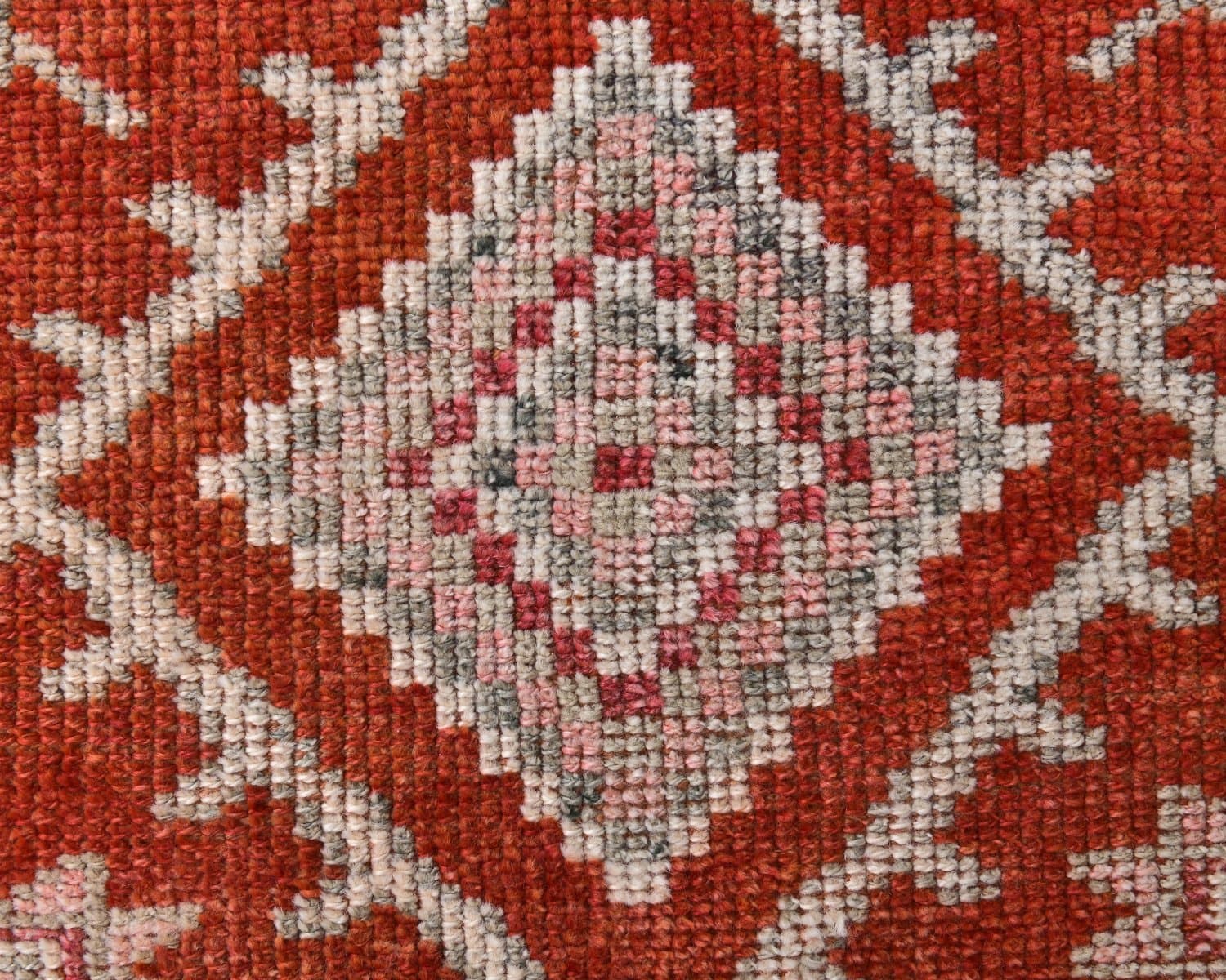 Chodnik 85x400 cm, czerwony, wełna, lata 70. - 218108