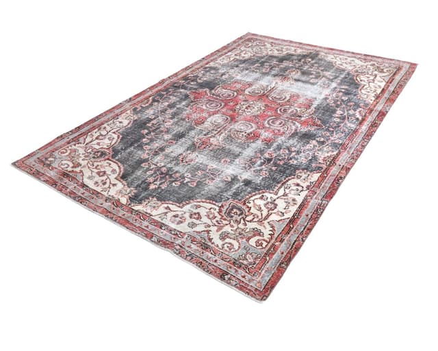 Dywan 173x279 cm, czerwony, wełna, Turcja, lata 70. - WYMIARY