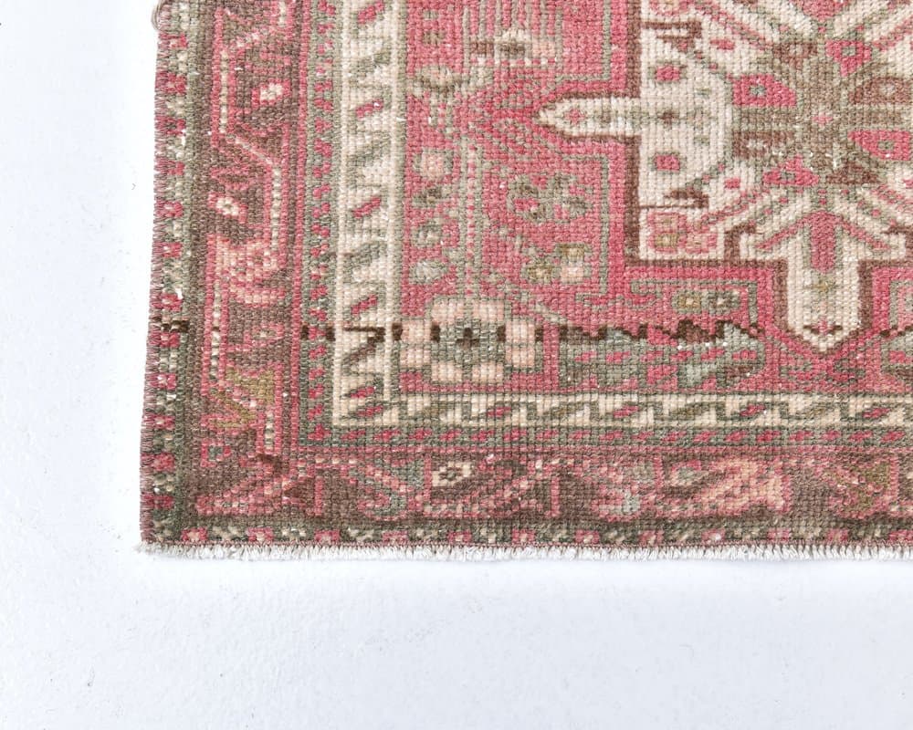 Chodnik 77x395 cm, brązowy, wełna, lata 70. - 217970