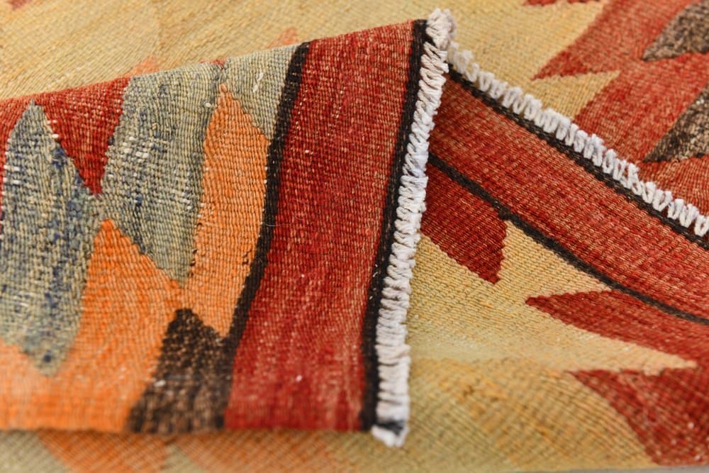Kilim 156x217 cm, beżowy, brązowy, wełna, Turcja, lata 70. - 217922