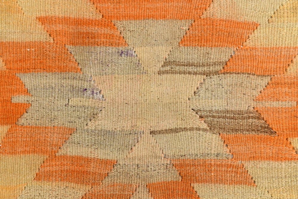 Kilim 156x217 cm, beżowy, brązowy, wełna, Turcja, lata 70. - 217919