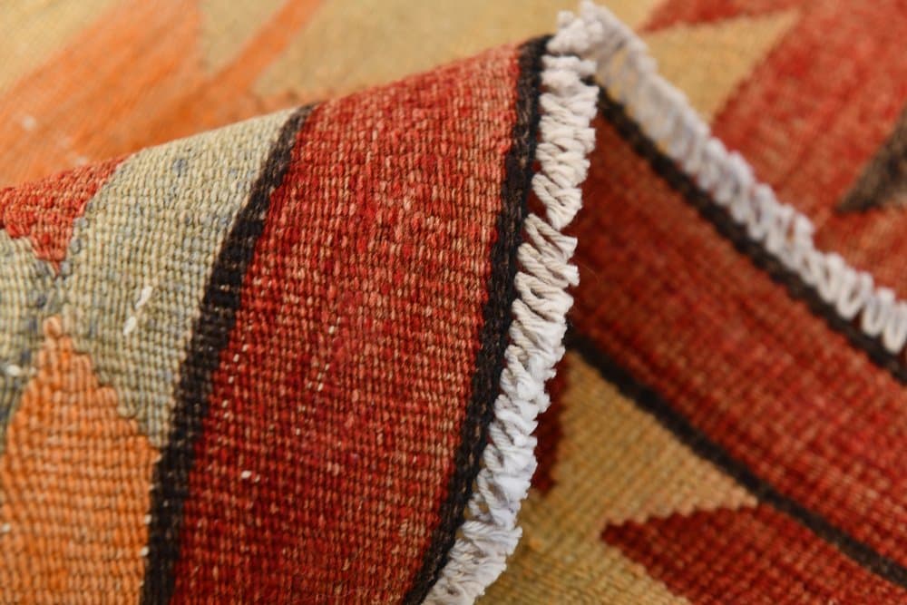 Kilim 156x217 cm, beżowy, brązowy, wełna, Turcja, lata 70. - 217913