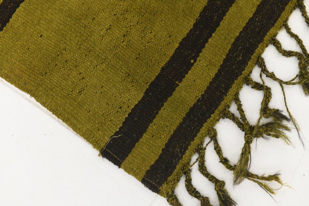 Kilim 246x200 cm, zielony, konopie, lata 70. - 217905